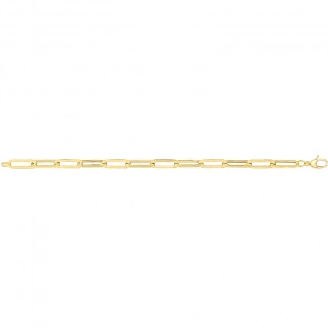 9ct Yellow Gold Ladies 7.5" Paperclip Braclt BR647Acotis Gold JewelleryBR647