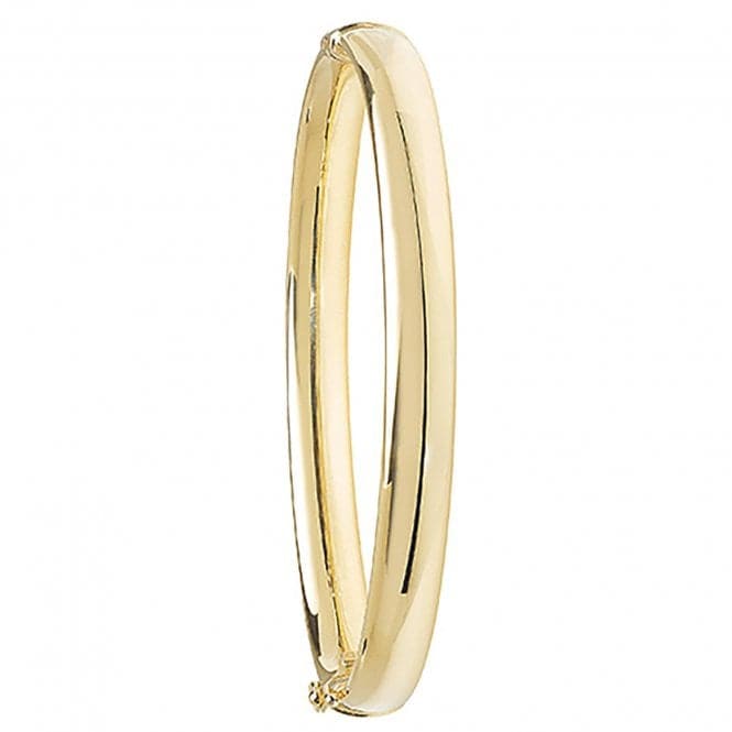 9ct Yellow Gold Ladies Hinged Bangle BN086Acotis Gold JewelleryBN086