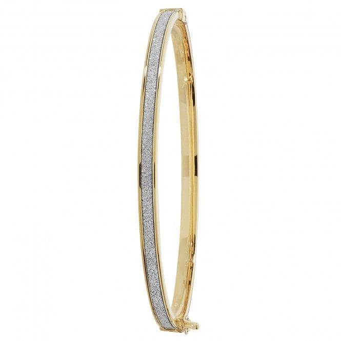 9ct Yellow Gold Ladies Hinged Bangle BN387Acotis Gold JewelleryBN387