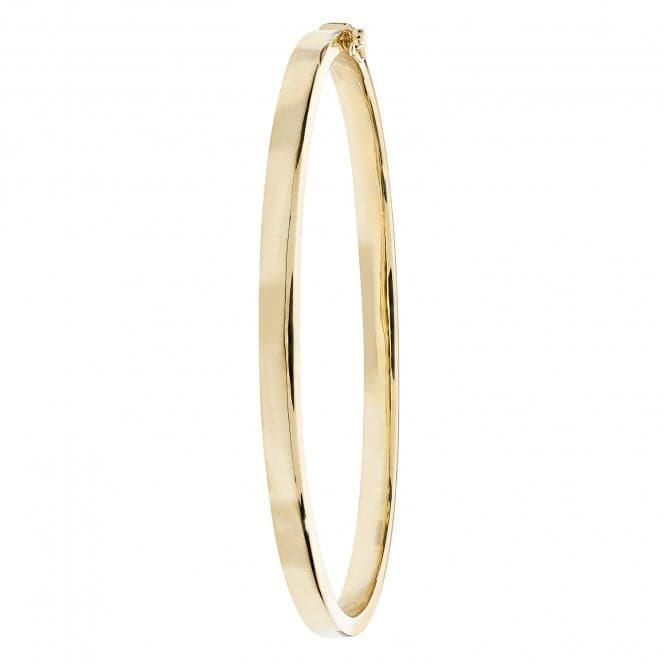 9ct Yellow Gold Ladies Plain Hinged Bangle BN087Acotis Gold JewelleryBN087