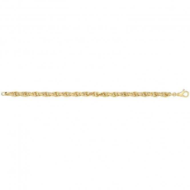 9ct Yellow Gold Ladies Pow Hollow Chain BR229Acotis Gold JewelleryBR229/07