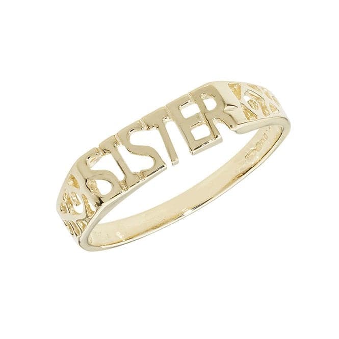 9ct Yellow Gold Ladies Scroll Sides Sister Ring RN209Acotis Gold JewelleryRN209/L