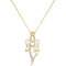 9ct Yellow Gold Ladies Zirconia Pendant On 16+2 Inch Chain NK340Acotis Gold JewelleryNK340