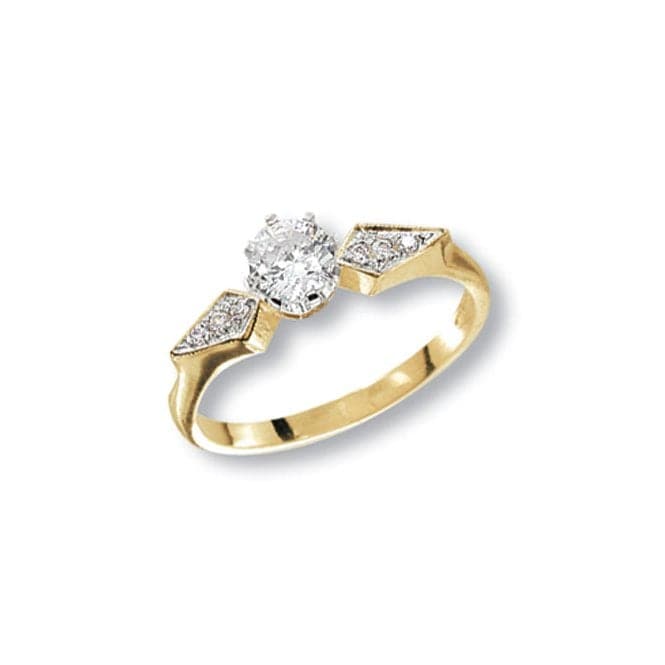 9ct Yellow Gold Ladies Zirconia Ring RN409Acotis Gold JewelleryRN409/J