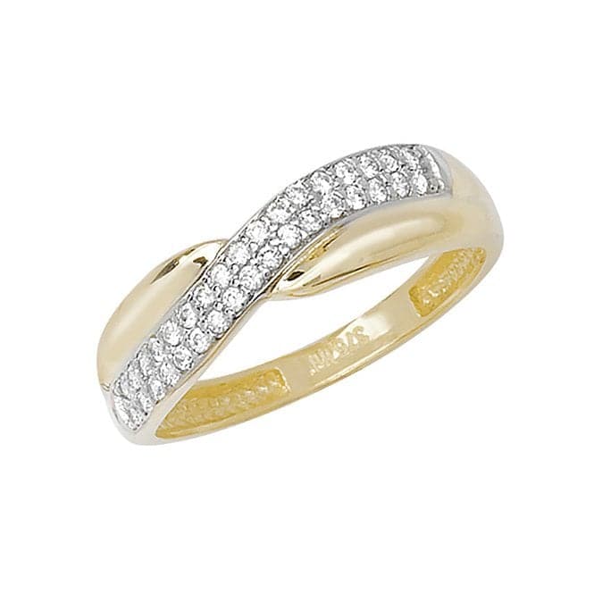 9ct Yellow Gold Ladies Zirconia Ring RN683Acotis Gold JewelleryRN683/J