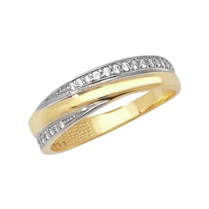 9ct Yellow Gold Ladies Zirconia Ring RN776Acotis Gold JewelleryRN776/J