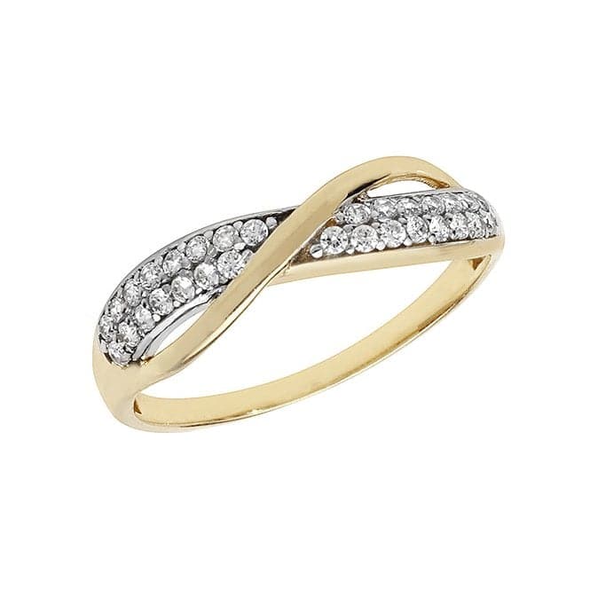 9ct Yellow Gold Ladies Zirconia Ring RN864Acotis Gold JewelleryRN864/J