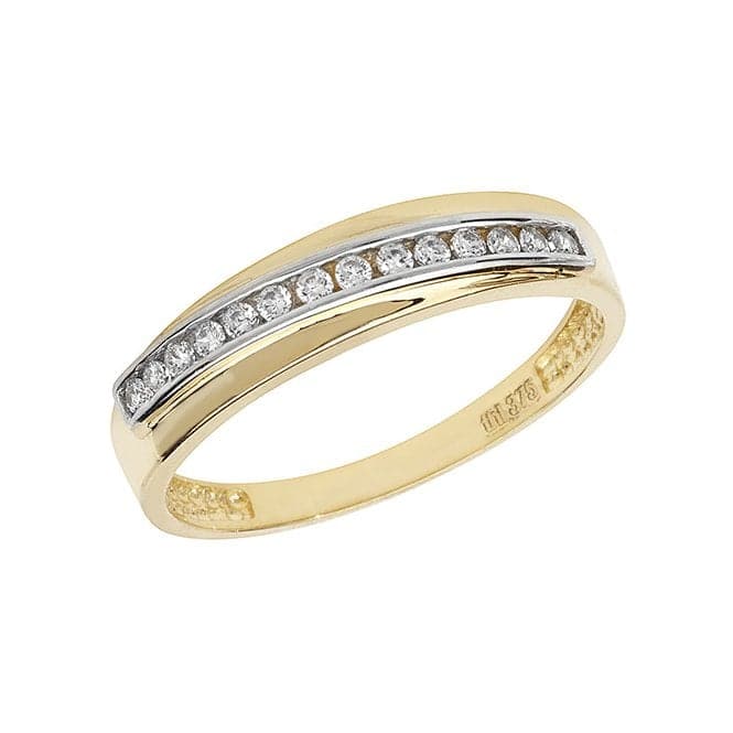 9ct Yellow Gold Ladies Zirconia Ring RN865Acotis Gold JewelleryRN865/J