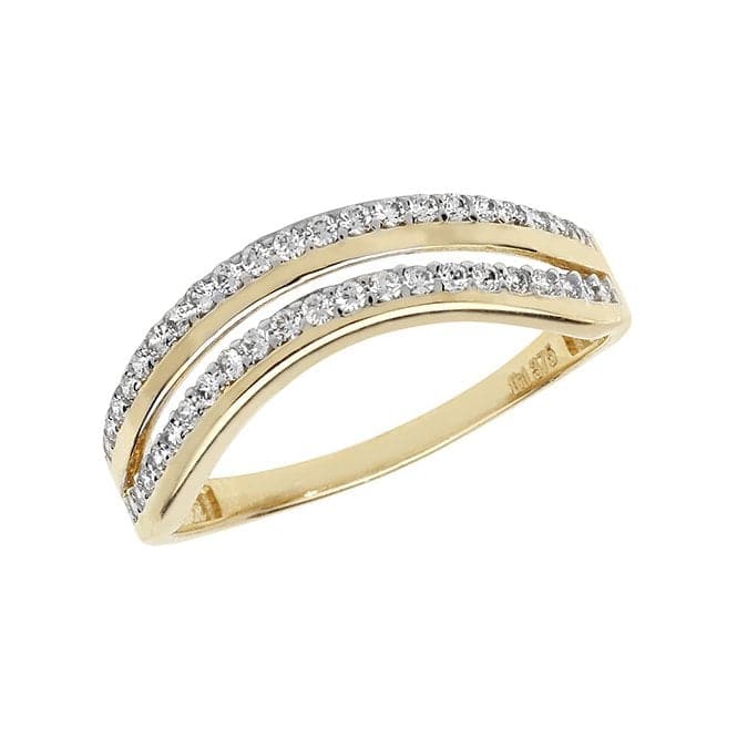 9ct Yellow Gold Ladies Zirconia Ring RN869Acotis Gold JewelleryRN869/J
