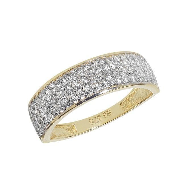 9ct Yellow Gold Ladies Zirconia Ring RN876Acotis Gold JewelleryRN876/J