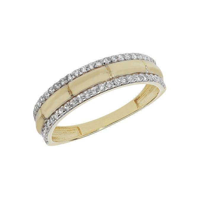 9ct Yellow Gold Ladies Zirconia Ring RN879Acotis Gold JewelleryRN879/J