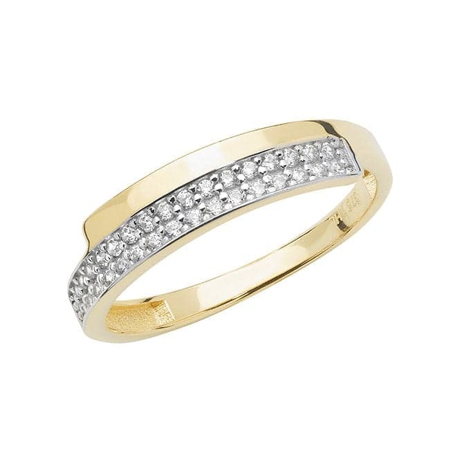 9ct Yellow Gold Ladies Zirconia Ring RN909Acotis Gold JewelleryRN909/J
