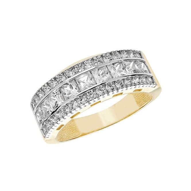 9ct Yellow Gold Ladies Zirconia Ring RN919Acotis Gold JewelleryRN919/M