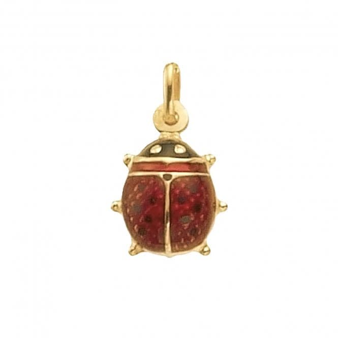 9ct Yellow Gold Large Enamel Lady Bird Pendant PN251Acotis Gold JewelleryPN251