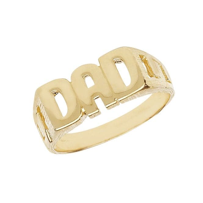 9ct Yellow Gold Mens Curb Sides Dad Ring RN204Acotis Gold JewelleryRN204/Q