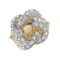 9ct Yellow Gold Mens Heavy Knot Zirconia Ring RN895CZAcotis Gold JewelleryRN895CZ/T