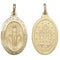 9ct Yellow Gold Miraculous Dbl Sided Oval Pendant PN166Acotis Gold JewelleryPN166