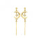 9ct Yellow Gold Moon With Dangle Zirconia Star Drop Earrings ER1167Acotis Gold JewelleryER1167