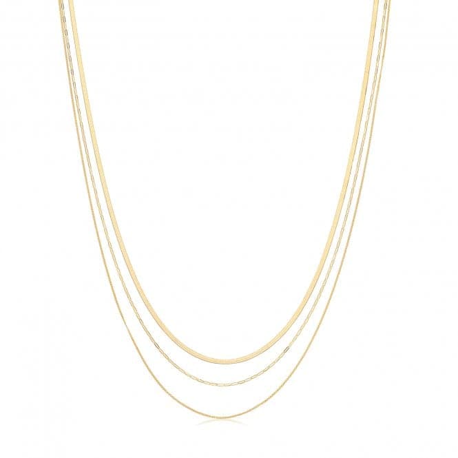 9ct Yellow Gold Multichain Necklet NK442Acotis Gold JewelleryNK442