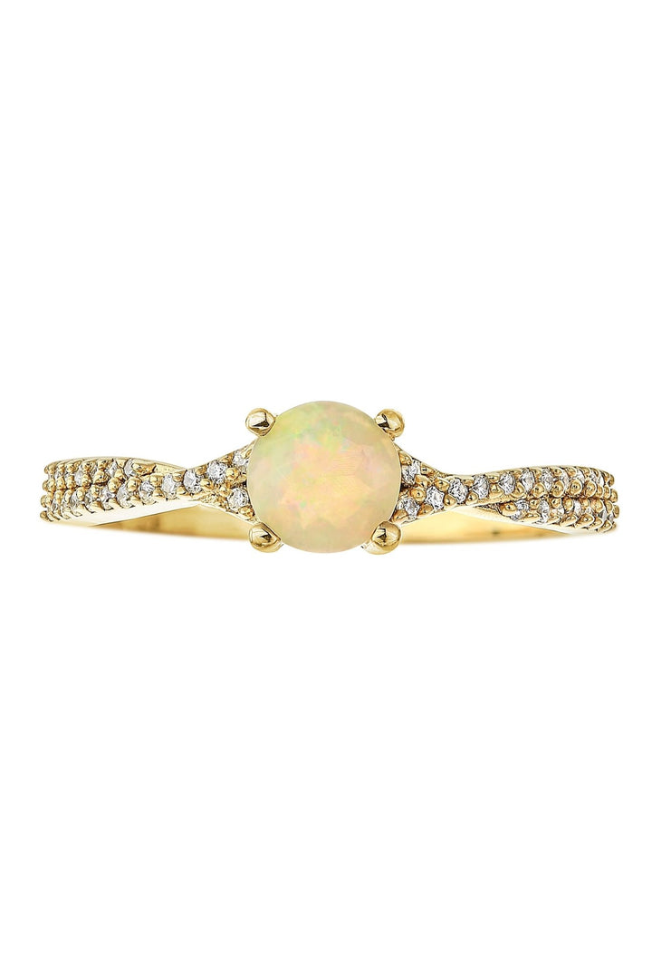 9ct Yellow Gold Opal and 0.10ct Diamond RingThe Fine CollectiveBA0063837 - L