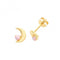9ct Yellow Gold & Opal Moon Studs ES664Acotis Gold JewelleryES664