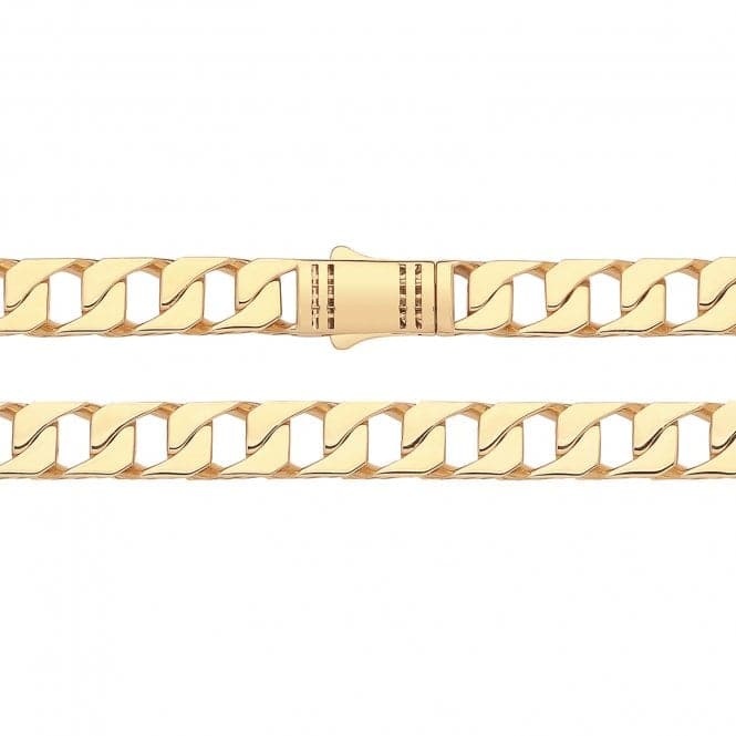 9ct Yellow Gold Open Square Cuban Link Chain CH555Acotis Gold JewelleryCH555/08