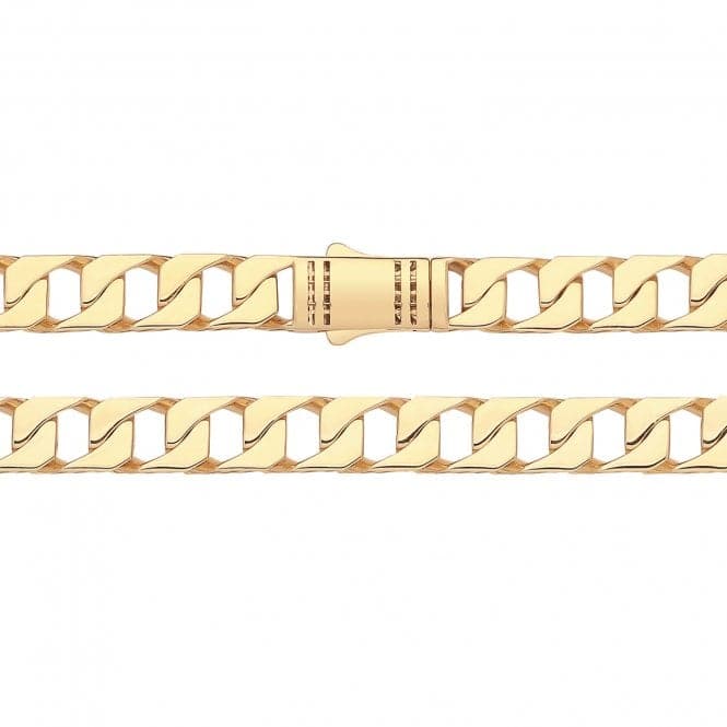 9ct Yellow Gold Open Square Cuban Link Chain CH555Acotis Gold JewelleryCH555/24