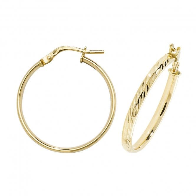 9ct Yellow Gold Oval Dc Hoop Earrings ER1042Acotis Gold JewelleryER1042 - 20