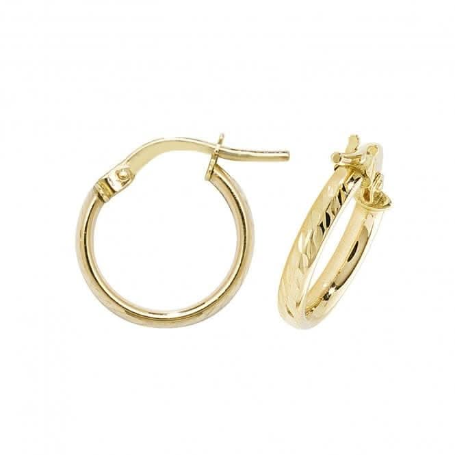 9ct Yellow Gold Oval Dc Hoop Earrings ER1042Acotis Gold JewelleryER1042 - 08