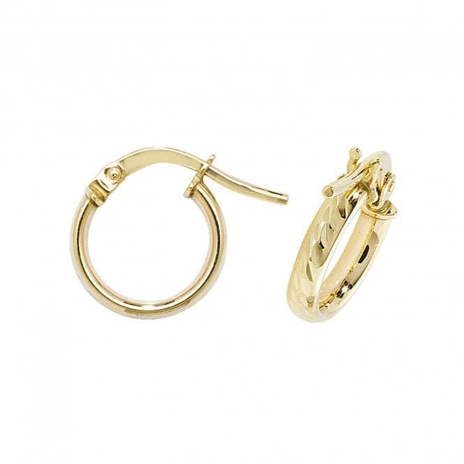 9ct Yellow Gold Oval Dc Hoop Earrings ER1042Acotis Gold JewelleryER1042 - 08