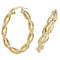 9ct Yellow Gold Oval Dc Hoop Earrings ER991Acotis Gold JewelleryER991