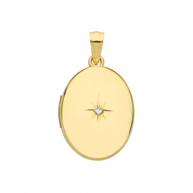 9ct Yellow Gold Oval Diamond Locket PN1082DAcotis Gold JewelleryPN1082D