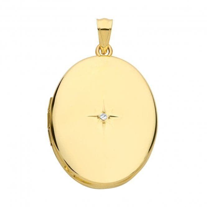 9ct Yellow Gold Oval Diamond Locket PN1086DAcotis Gold JewelleryPN1086D