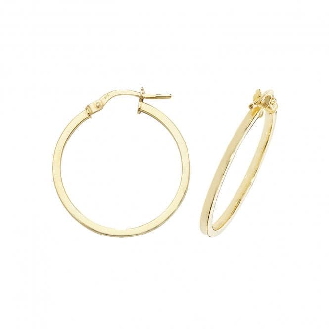 9ct Yellow Gold Oval Hoop Earrings ER1007Acotis Gold JewelleryER1007 - 20