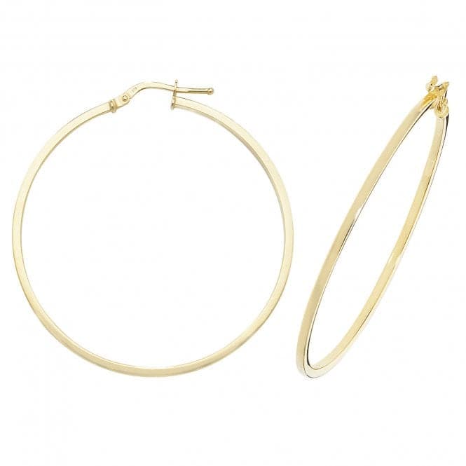 9ct Yellow Gold Oval Hoop Earrings ER1007Acotis Gold JewelleryER1007 - 40