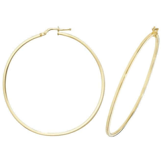 9ct Yellow Gold Oval Hoop Earrings ER1007Acotis Gold JewelleryER1007 - 50