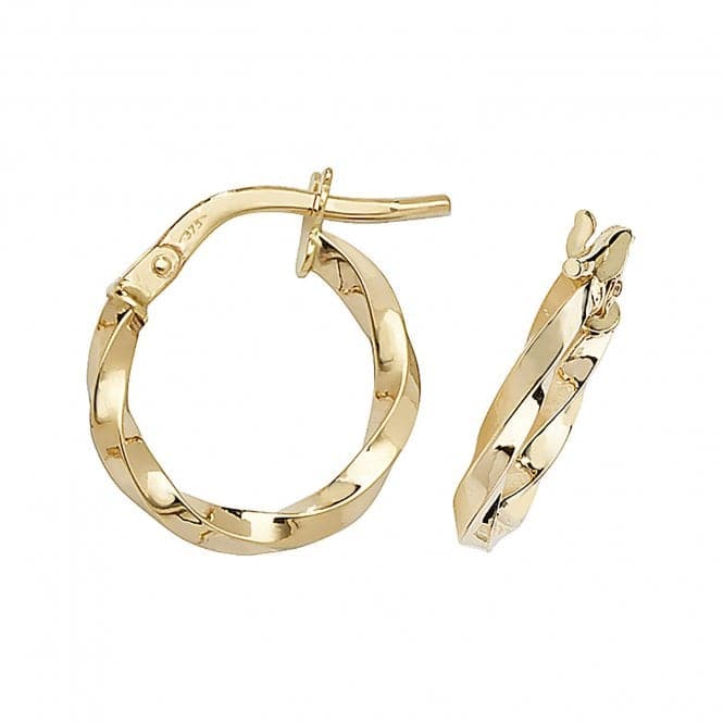 9ct Yellow Gold Oval Hoop Earrings ER1008Acotis Gold JewelleryER1008 - 10