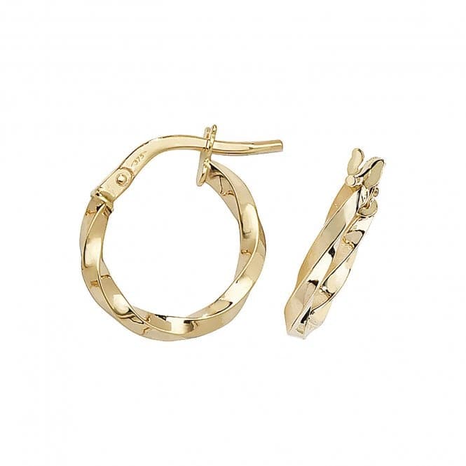 9ct Yellow Gold Oval Hoop Earrings ER1008Acotis Gold JewelleryER1008 - 08