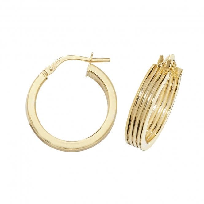 9ct Yellow Gold Oval Hoop Earrings ER1017Acotis Gold JewelleryER1017 - 15