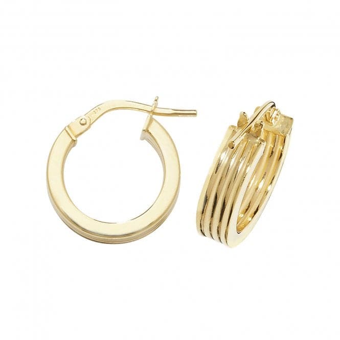 9ct Yellow Gold Oval Hoop Earrings ER1017Acotis Gold JewelleryER1017 - 10