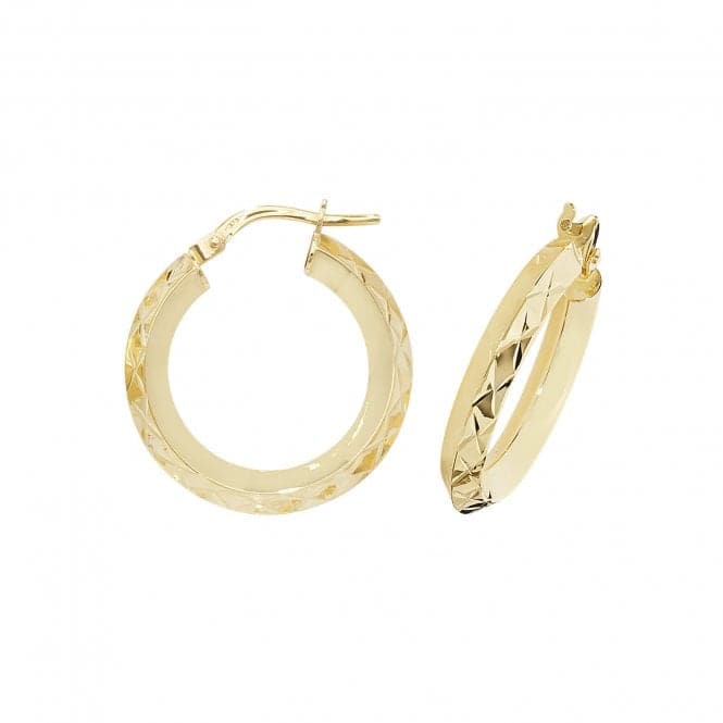 9ct Yellow Gold Oval Hoop Earrings ER1018Acotis Gold JewelleryER1018 - 10