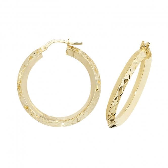 9ct Yellow Gold Oval Hoop Earrings ER1018Acotis Gold JewelleryER1018 - 20