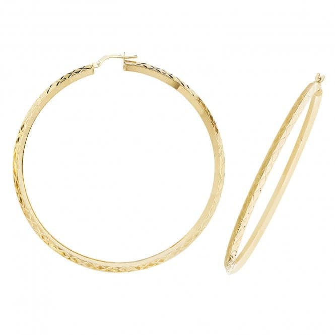 9ct Yellow Gold Oval Hoop Earrings ER1018Acotis Gold JewelleryER1018 - 60