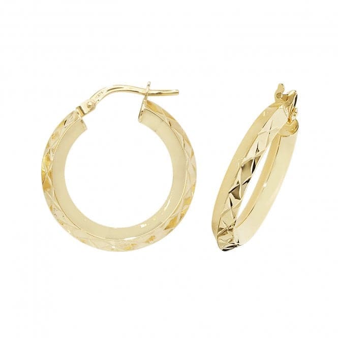 9ct Yellow Gold Oval Hoop Earrings ER1018Acotis Gold JewelleryER1018 - 15