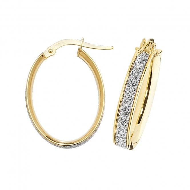 9ct Yellow Gold Oval Hoop Earrings ER1023 - V3Acotis Gold JewelleryER1023 - V3