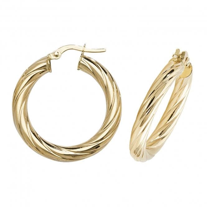 9ct Yellow Gold Oval Hoop Earrings ER1059Acotis Gold JewelleryER1059 - 20