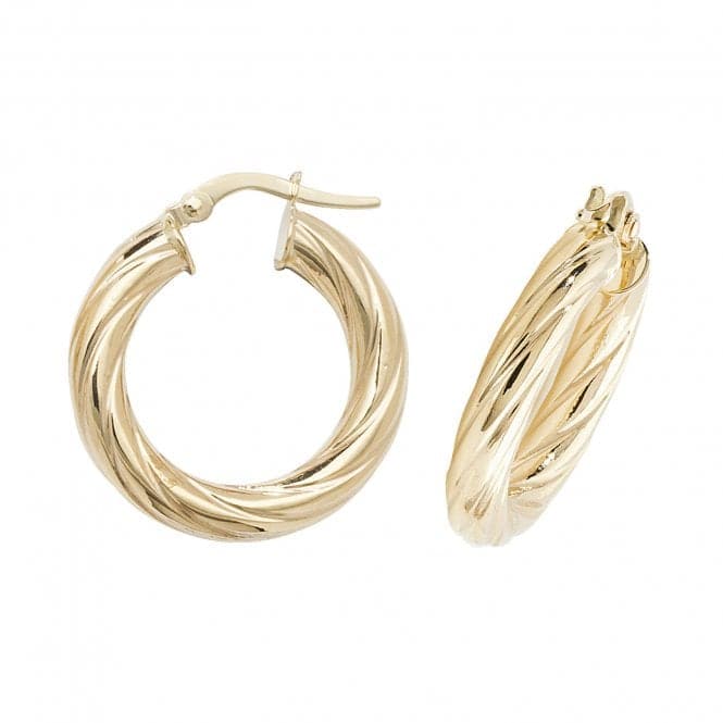 9ct Yellow Gold Oval Hoop Earrings ER1059Acotis Gold JewelleryER1059 - 15