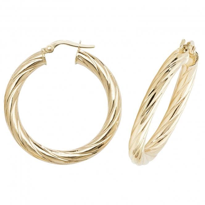 9ct Yellow Gold Oval Hoop Earrings ER1059Acotis Gold JewelleryER1059 - 25