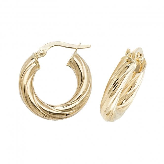 9ct Yellow Gold Oval Hoop Earrings ER1059Acotis Gold JewelleryER1059 - 10