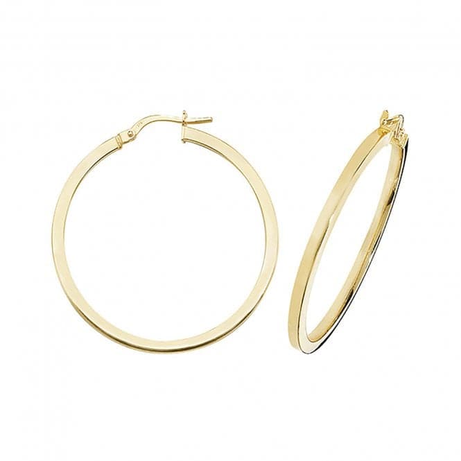 9ct Yellow Gold Oval Hoop Earrings ER947Acotis Gold JewelleryER947 - 30